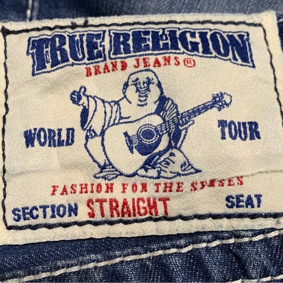 True Religion Brand Men's Jeans Straight Natural Red Size 40 - Picture 6 of 11